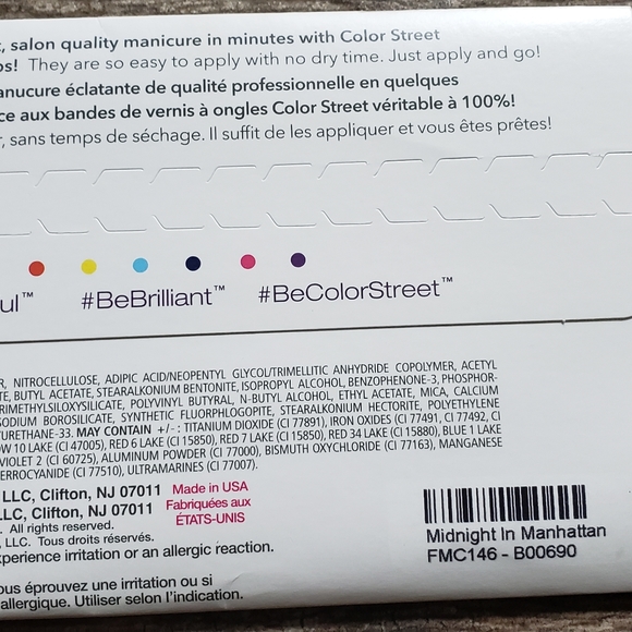 New and sealed Color Street Midnight in Manhattan - Picture 2 of 3